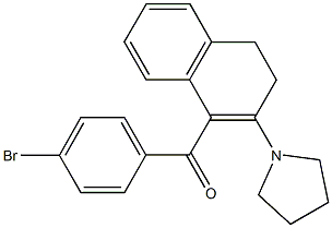 (4-bromophenyl)[2-(1-pyrrolidinyl)-3,4-dihydro-1-naphthalenyl]methanone 结构式