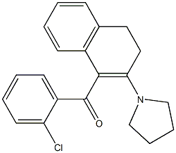 (2-chlorophenyl)[2-(1-pyrrolidinyl)-3,4-dihydro-1-naphthalenyl]methanone 结构式