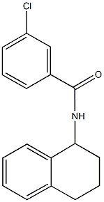 3-chloro-N-(1,2,3,4-tetrahydro-1-naphthalenyl)benzamide 结构式