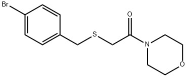 4-bromobenzyl 2-(4-morpholinyl)-2-oxoethyl sulfide 结构式