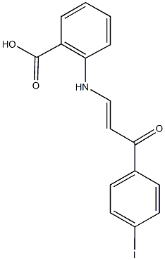 2-{[3-(4-iodophenyl)-3-oxo-1-propenyl]amino}benzoic acid 结构式