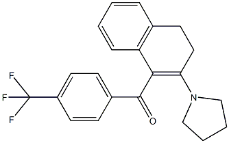 [2-(1-pyrrolidinyl)-3,4-dihydro-1-naphthalenyl][4-(trifluoromethyl)phenyl]methanone 结构式