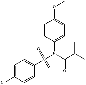 4-chloro-N-isobutyryl-N-(4-methoxyphenyl)benzenesulfonamide 结构式