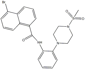 5-bromo-N-{2-[4-(methylsulfonyl)-1-piperazinyl]phenyl}-1-naphthamide 结构式