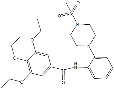 3,4,5-triethoxy-N-{2-[4-(methylsulfonyl)-1-piperazinyl]phenyl}benzamide 结构式