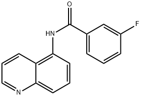 3-fluoro-N-(5-quinolinyl)benzamide 结构式