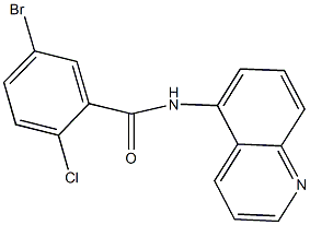 5-bromo-2-chloro-N-(5-quinolinyl)benzamide 结构式