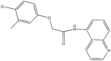 2-(4-chloro-3-methylphenoxy)-N-(5-quinolinyl)acetamide 结构式