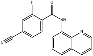 4-cyano-2-fluoro-N-(8-quinolinyl)benzamide 结构式