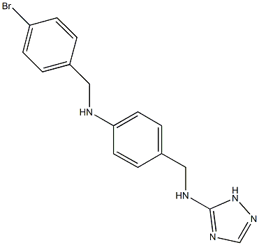 N-(4-bromobenzyl)-N-{4-[(1H-1,2,4-triazol-5-ylamino)methyl]phenyl}amine 结构式