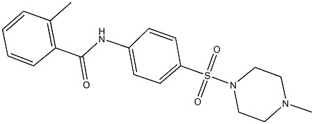 2-methyl-N-{4-[(4-methyl-1-piperazinyl)sulfonyl]phenyl}benzamide 结构式