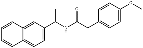 2-(4-methoxyphenyl)-N-[1-(2-naphthyl)ethyl]acetamide 结构式