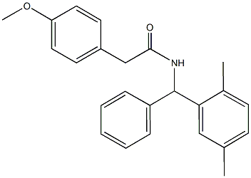 N-[(2,5-dimethylphenyl)(phenyl)methyl]-2-(4-methoxyphenyl)acetamide 结构式