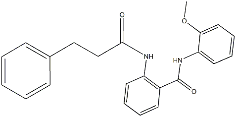 N-(2-methoxyphenyl)-2-[(3-phenylpropanoyl)amino]benzamide 结构式