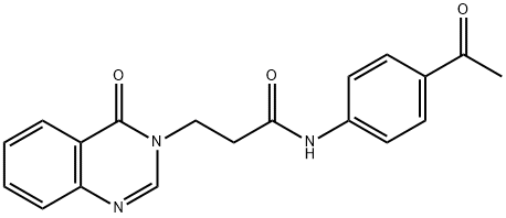 N-(4-acetylphenyl)-3-(4-oxo-3(4H)-quinazolinyl)propanamide 结构式