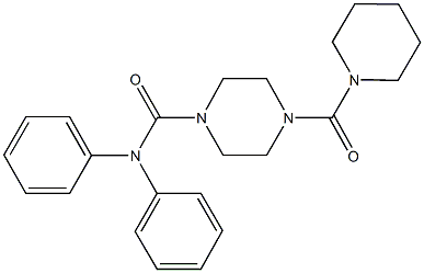 N,N-diphenyl-4-(1-piperidinylcarbonyl)-1-piperazinecarboxamide 结构式