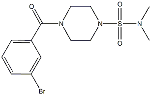 4-(3-bromobenzoyl)-N,N-dimethyl-1-piperazinesulfonamide 结构式
