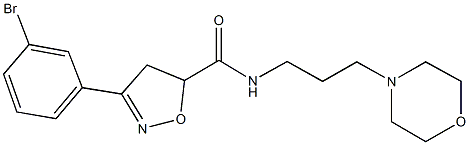 3-(3-bromophenyl)-N-[3-(4-morpholinyl)propyl]-4,5-dihydro-5-isoxazolecarboxamide 结构式