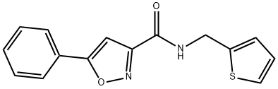 5-phenyl-N-(2-thienylmethyl)-3-isoxazolecarboxamide 结构式
