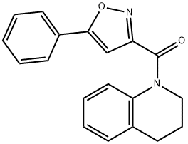 1-[(5-phenyl-3-isoxazolyl)carbonyl]-1,2,3,4-tetrahydroquinoline 结构式