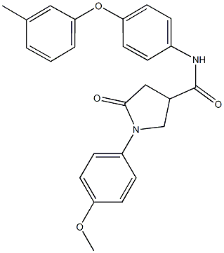 1-(4-methoxyphenyl)-N-[4-(3-methylphenoxy)phenyl]-5-oxo-3-pyrrolidinecarboxamide 结构式