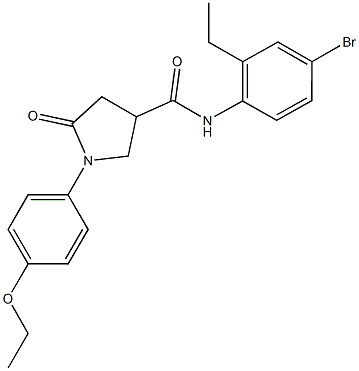 N-(4-bromo-2-ethylphenyl)-1-(4-ethoxyphenyl)-5-oxo-3-pyrrolidinecarboxamide 结构式