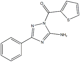 3-phenyl-1-(2-thienylcarbonyl)-1H-1,2,4-triazol-5-ylamine 结构式