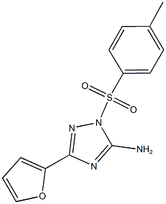 3-(2-furyl)-1-[(4-methylphenyl)sulfonyl]-1H-1,2,4-triazol-5-ylamine 结构式