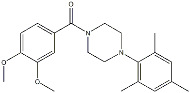 1-(3,4-dimethoxybenzoyl)-4-mesitylpiperazine 结构式