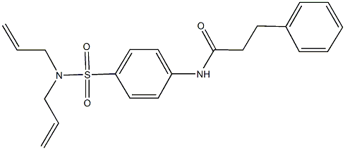 N-{4-[(diallylamino)sulfonyl]phenyl}-3-phenylpropanamide 结构式