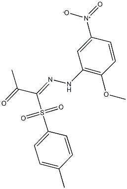 1-({5-nitro-2-methoxyphenyl}hydrazono)-1-[(4-methylphenyl)sulfonyl]acetone 结构式