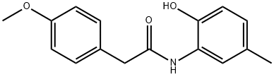 N-(2-hydroxy-5-methylphenyl)-2-(4-methoxyphenyl)acetamide 结构式