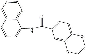 N-(8-quinolinyl)-2,3-dihydro-1,4-benzodioxine-6-carboxamide 结构式