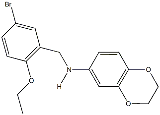 N-(5-bromo-2-ethoxybenzyl)-N-(2,3-dihydro-1,4-benzodioxin-6-yl)amine 结构式