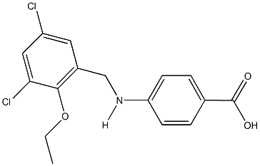 4-[(3,5-dichloro-2-ethoxybenzyl)amino]benzoic acid 结构式