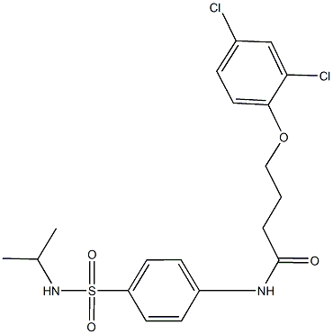 4-(2,4-dichlorophenoxy)-N-{4-[(isopropylamino)sulfonyl]phenyl}butanamide 结构式