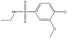 4-氯-N-乙基-3-甲氧基苯磺酰胺 结构式