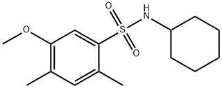 N-cyclohexyl-5-methoxy-2,4-dimethylbenzenesulfonamide 结构式