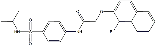 2-[(1-bromo-2-naphthyl)oxy]-N-{4-[(isopropylamino)sulfonyl]phenyl}acetamide 结构式