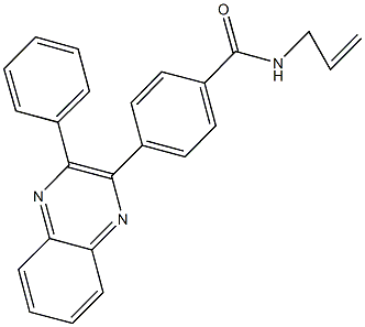 N-allyl-4-(3-phenyl-2-quinoxalinyl)benzamide 结构式