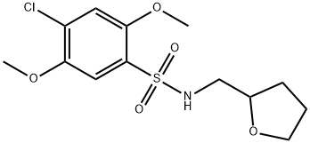 4-chloro-2,5-dimethoxy-N-(tetrahydro-2-furanylmethyl)benzenesulfonamide 结构式