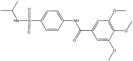 N-{4-[(isopropylamino)sulfonyl]phenyl}-3,4,5-trimethoxybenzamide 结构式