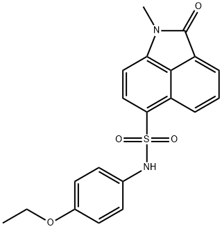 N-(4-ethoxyphenyl)-1-methyl-2-oxo-1,2-dihydrobenzo[cd]indole-6-sulfonamide 结构式