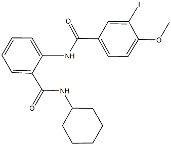 N-{2-[(cyclohexylamino)carbonyl]phenyl}-3-iodo-4-methoxybenzamide 结构式