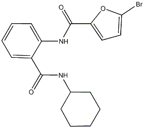 5-bromo-N-{2-[(cyclohexylamino)carbonyl]phenyl}-2-furamide 结构式