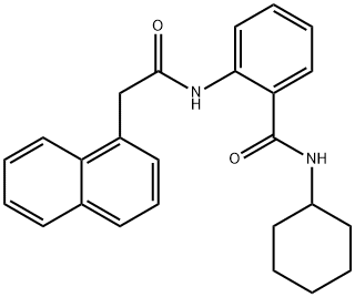 N-cyclohexyl-2-[(1-naphthylacetyl)amino]benzamide 结构式