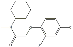 2-(2-bromo-4-chlorophenoxy)-N-cyclohexyl-N-methylacetamide 结构式