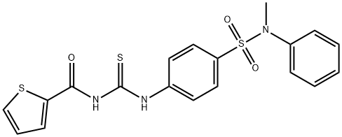 N-methyl-N-phenyl-4-({[(2-thienylcarbonyl)amino]carbothioyl}amino)benzenesulfonamide 结构式