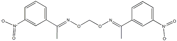 1-{3-nitrophenyl}ethanone O-({[(1-{3-nitrophenyl}ethylidene)amino]oxy}methyl)oxime 结构式