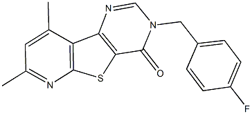 3-(4-fluorobenzyl)-7,9-dimethylpyrido[3',2':4,5]thieno[3,2-d]pyrimidin-4(3H)-one 结构式